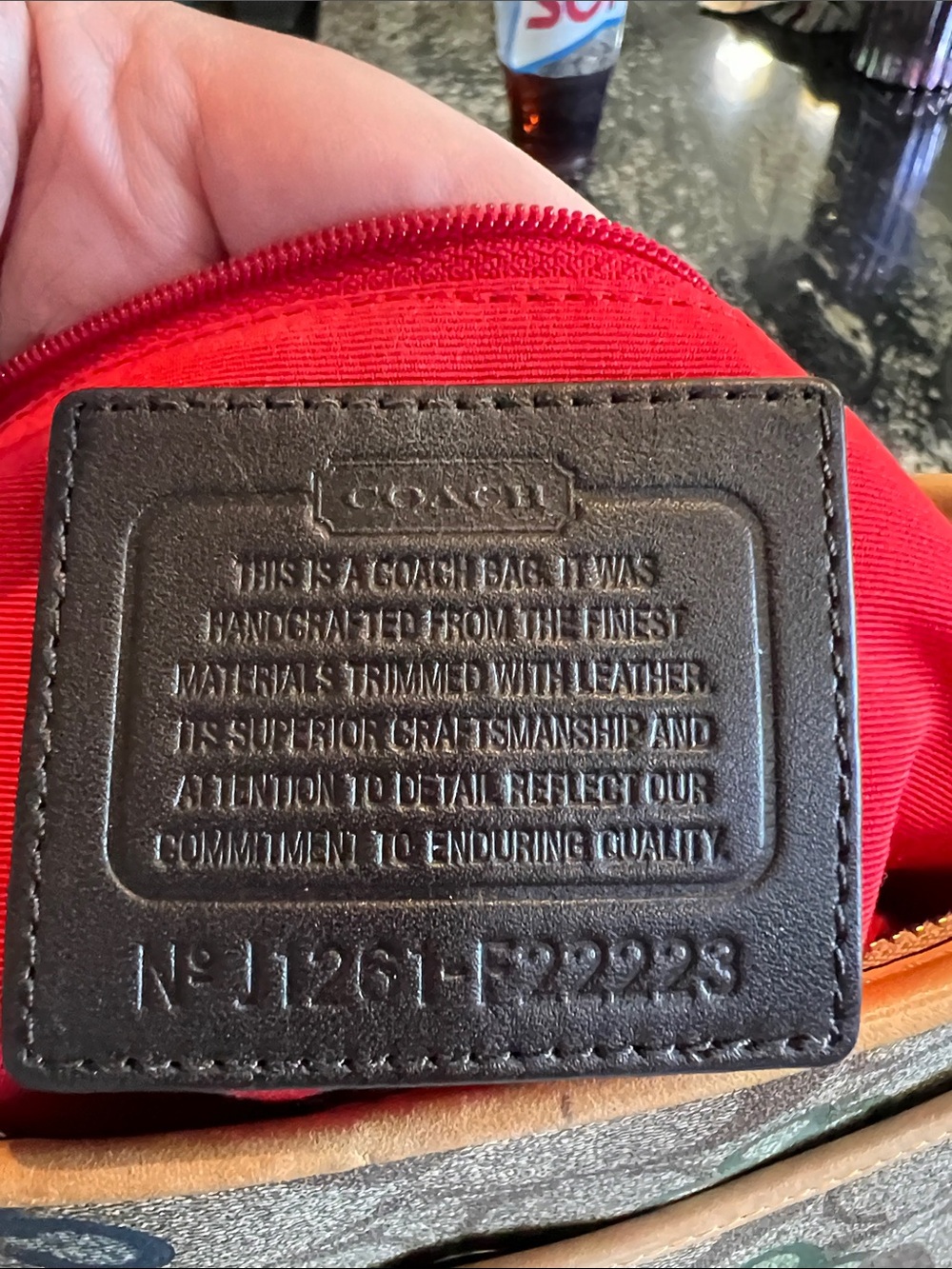 Coach Tan Signature Canvas Shoulder Bag with Multicolor Floral Accents - Picture 2 of 7